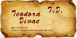 Teodora Divac vizit kartica